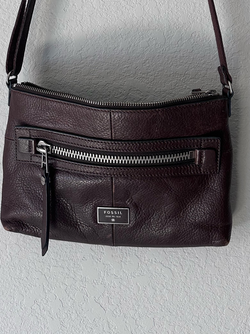 Fossil Leather Crossbody Messenger Bag